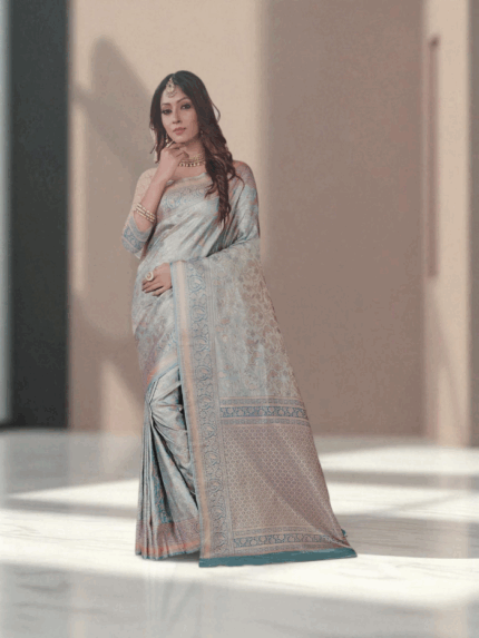 Light Blue Soft Silk Saree