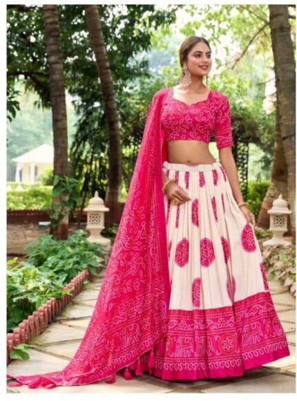 Pink chaniya choli