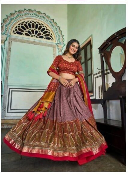 Mauve chaniya choli
