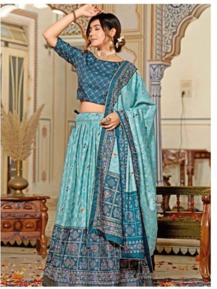 Dark blue & light blue chaniya choli