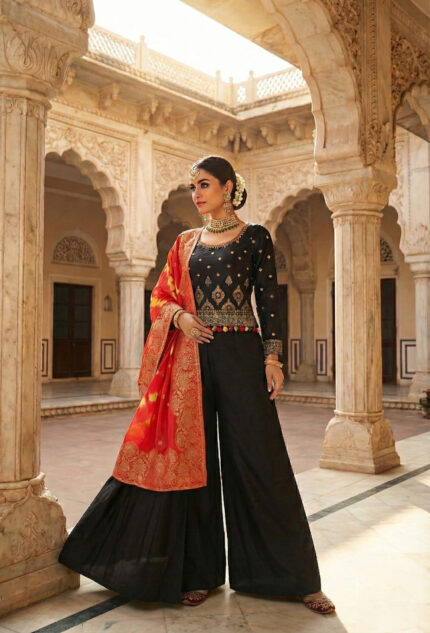 Black Short Plazo Suit
