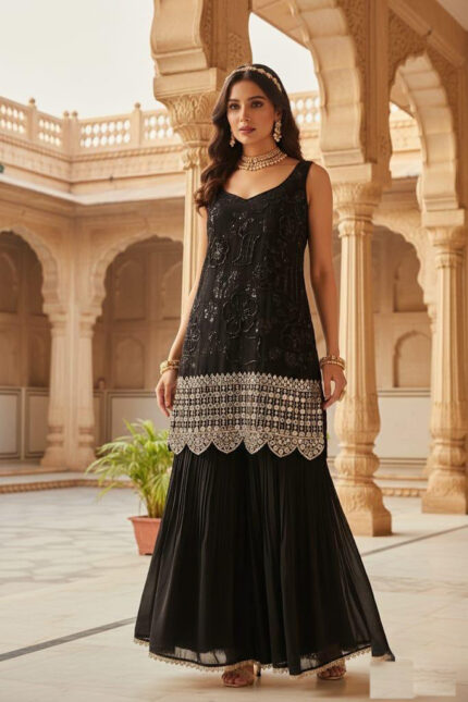 Black Short Plazo Suit