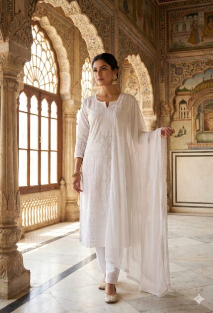 White Salwar Kameez