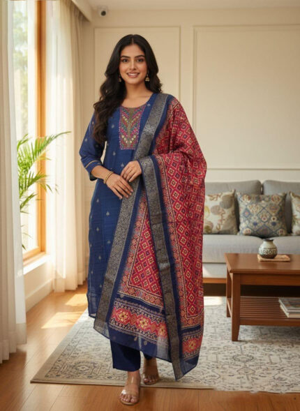 Navy Blue Salwar Kameez