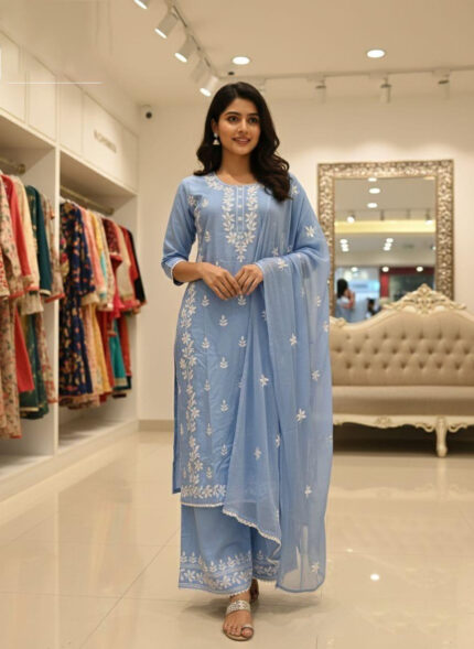 Light Blue Long Plazo